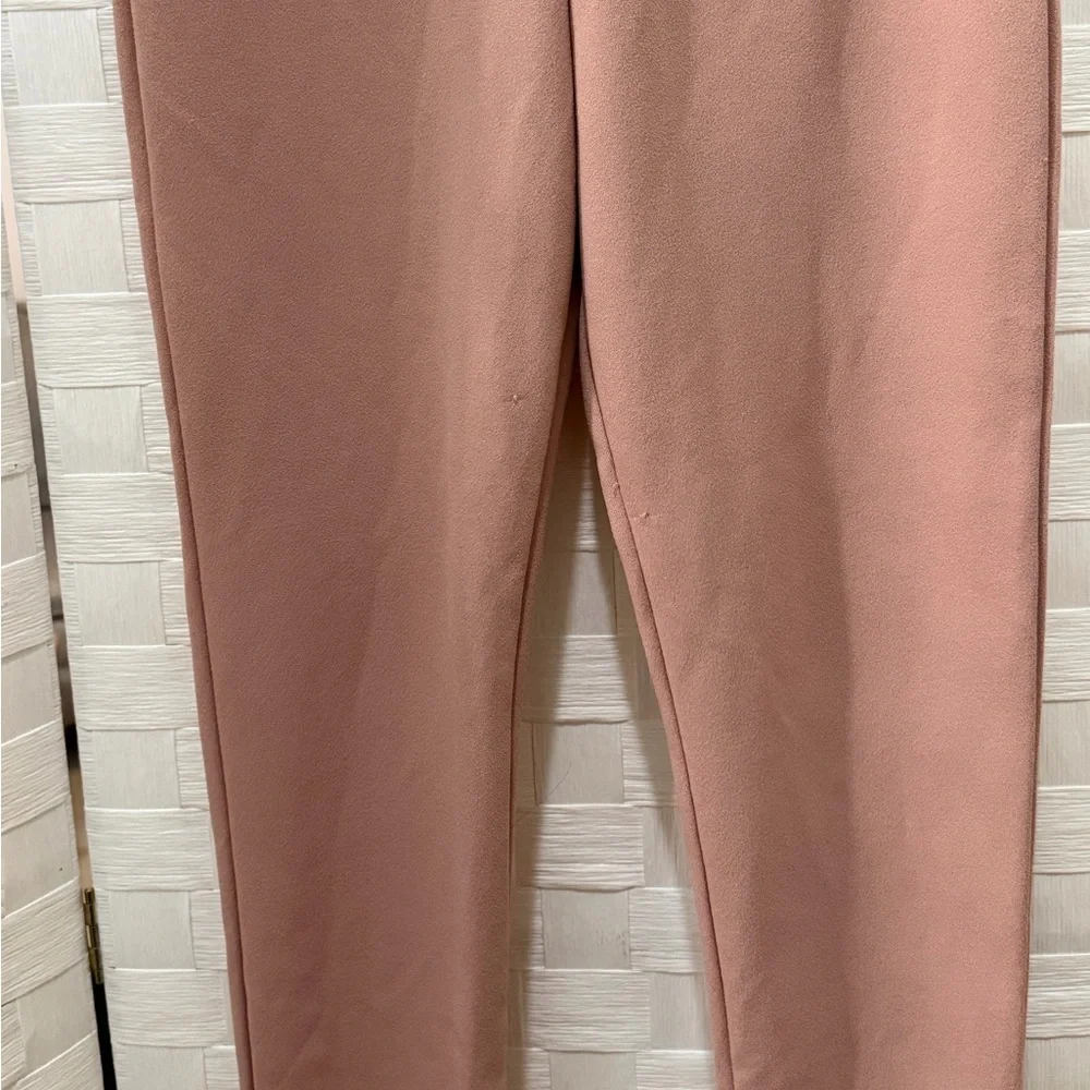 PrettyLittleThing Blush Pink High Waisted Tie Waist Skinny Pants Size 4